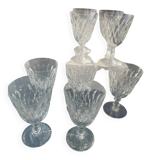 9 Baccarat wine glasses, Armagnac model.