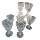 9 Baccarat wine glasses, Armagnac model.
