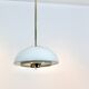 Glashütte Limburg Mushroom Pendant Light in Opal Glass and Brass