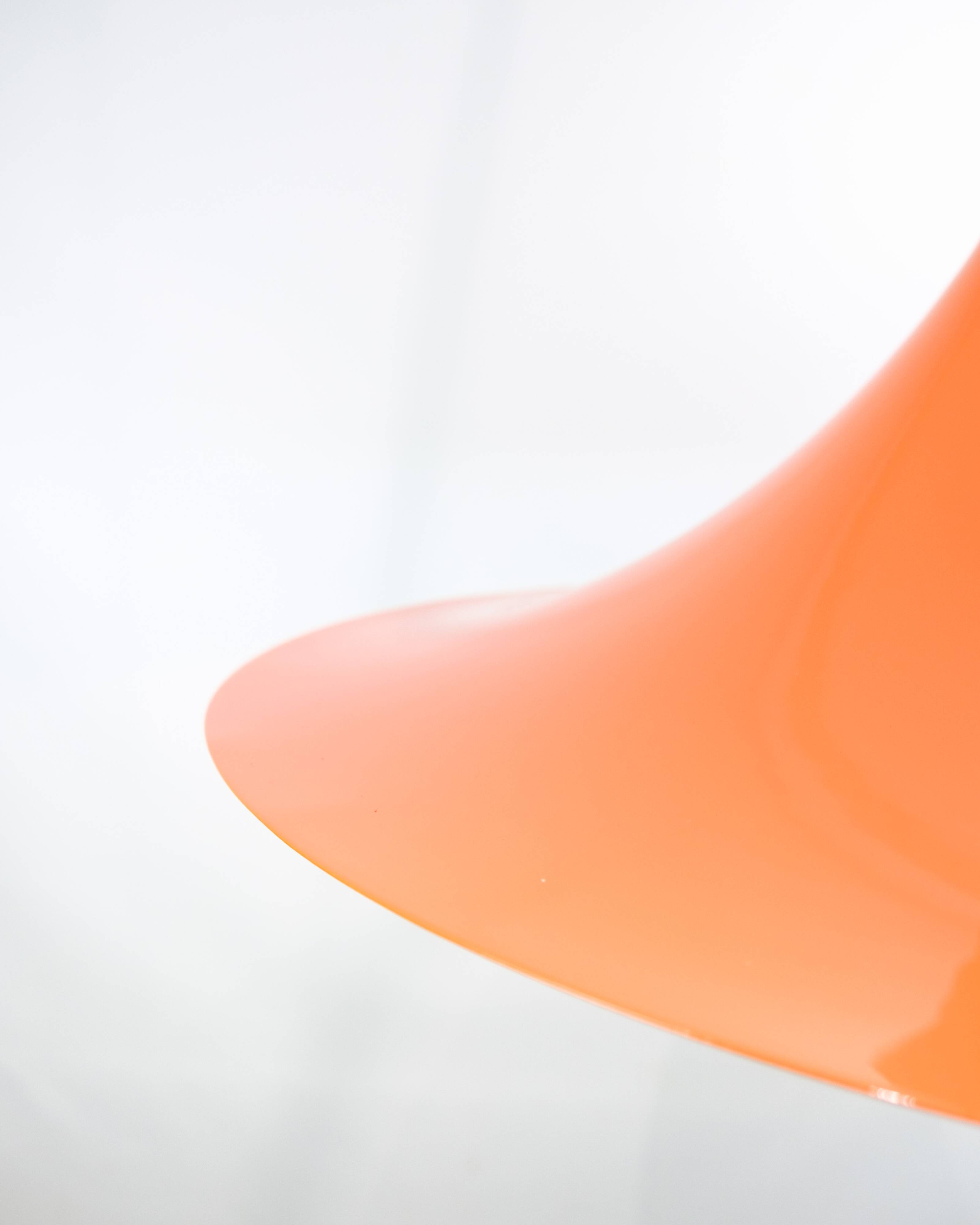 Large Trumpet Pendant In Orange By Claus Bonderup For Fog & Mørup From 1970