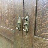 English oak wardrobe from the early 20th century.