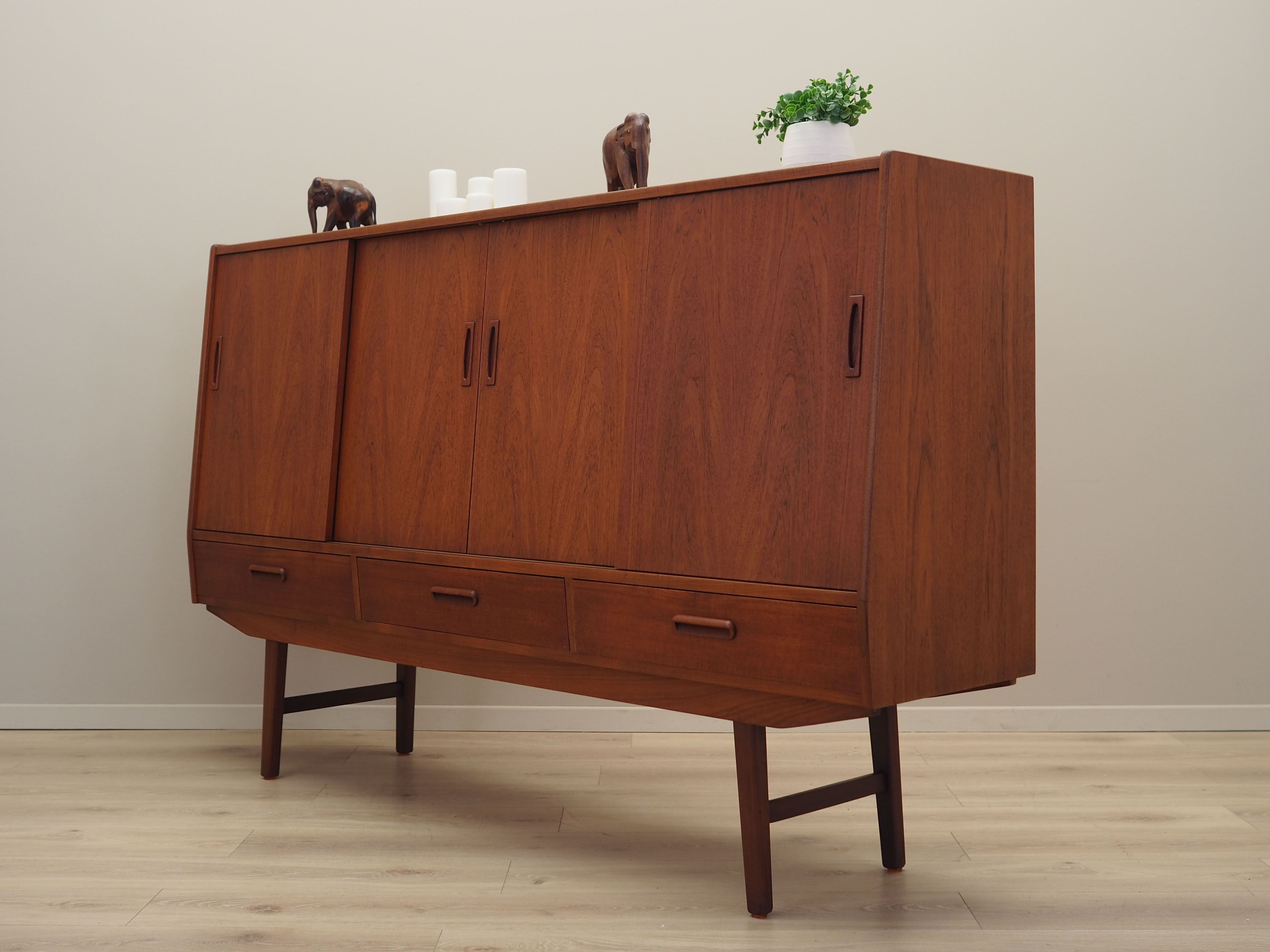 Teak highboard, Danish design, 1960s, Denmark