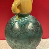 Accolay ear vase Ceramic Turquoise Blue & yellow 17 cm