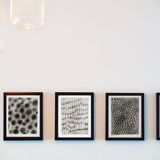 Dessin abstrait 2 noir et blanc au fusain