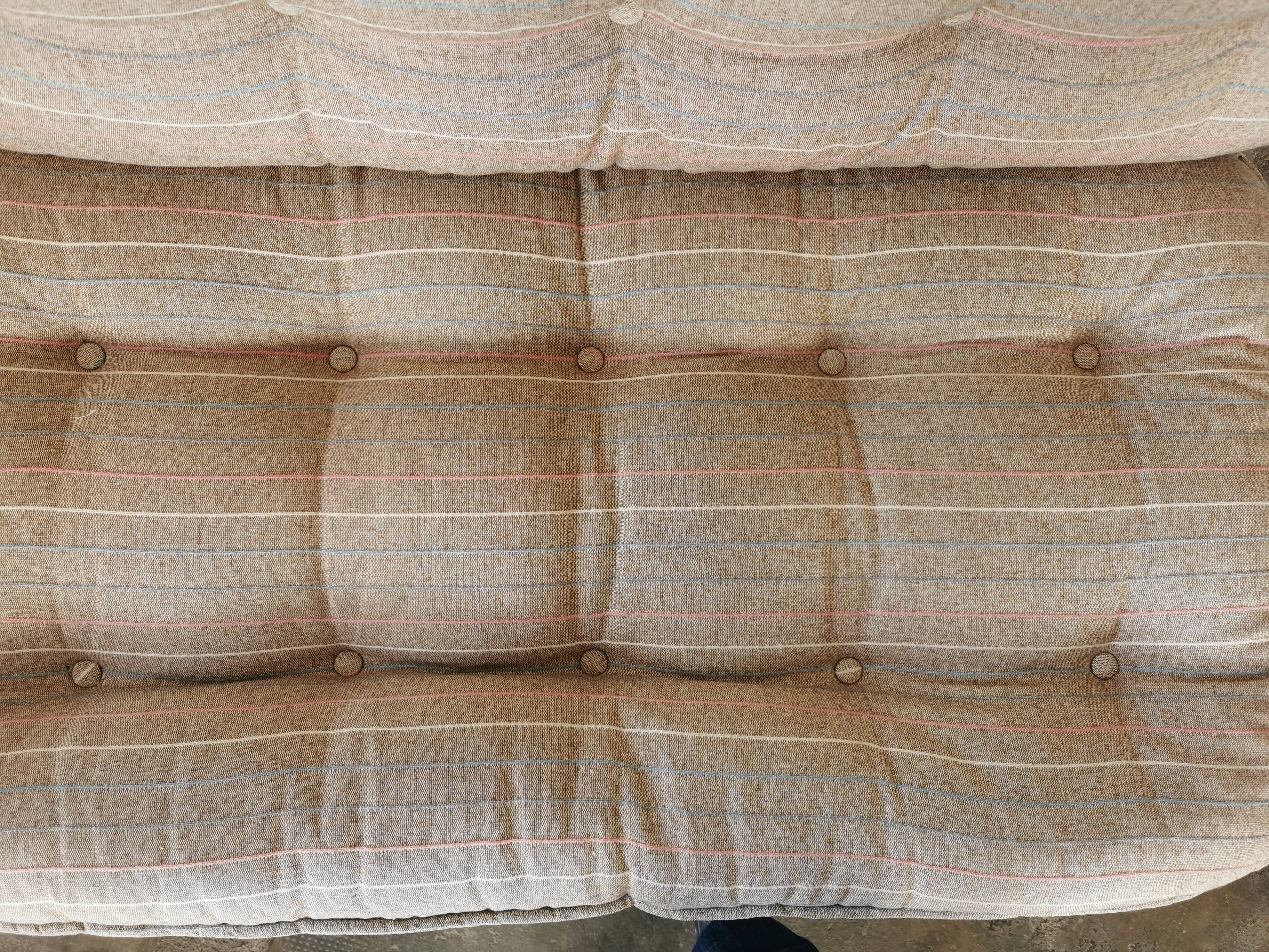 Tubular metal bench from the 80s