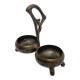 Art Nouveau salt and pepper holder by Niemen Glassworks, Poland, 1920s