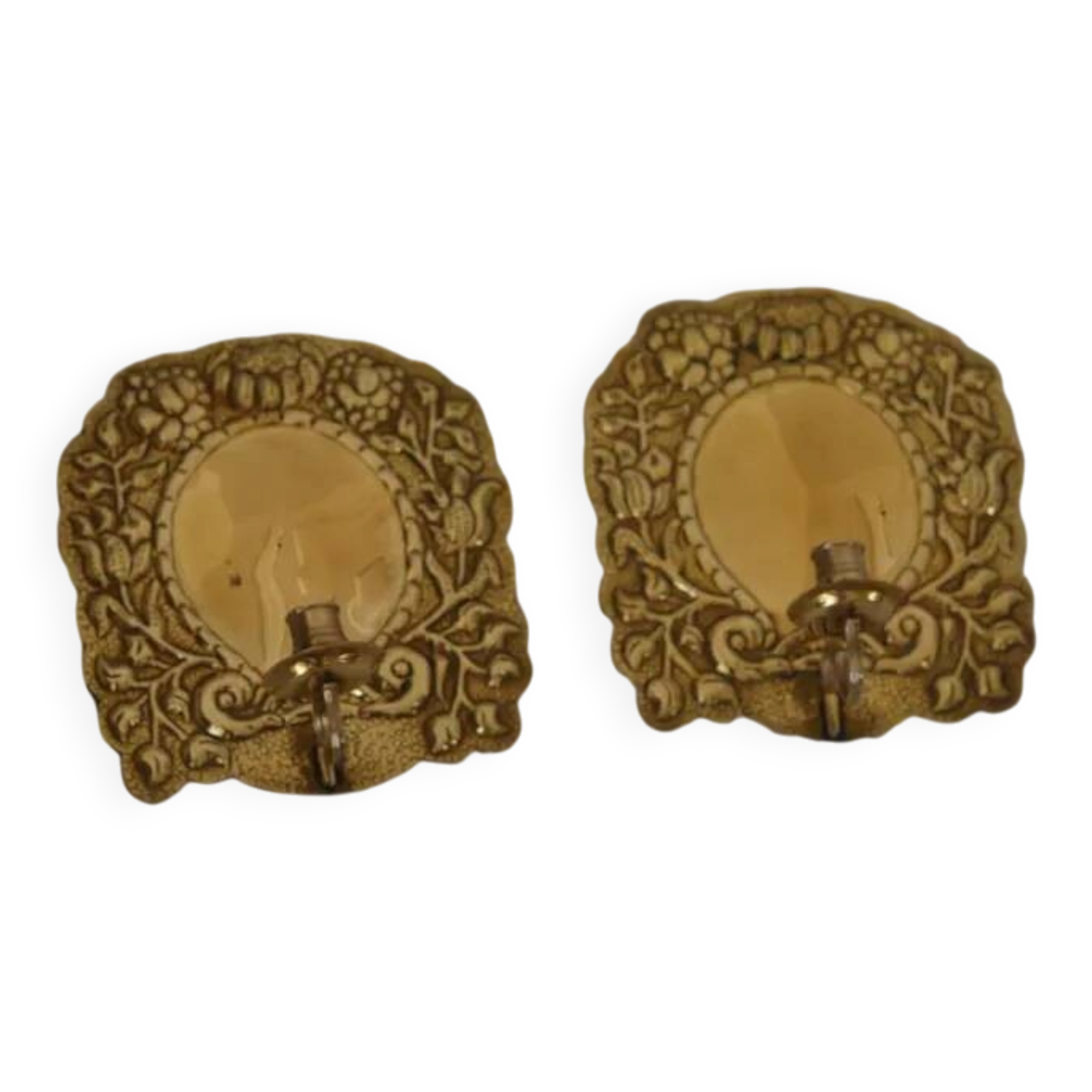 Pair of Mid-Century Swedish Brass Sconces