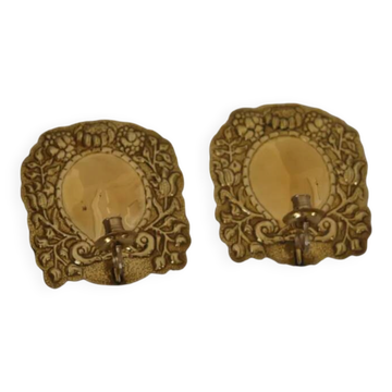 Pair of Mid-Century Swedish Brass Sconces