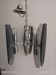 Veca style design pendant chandelier smoked glass 1960 6 lights