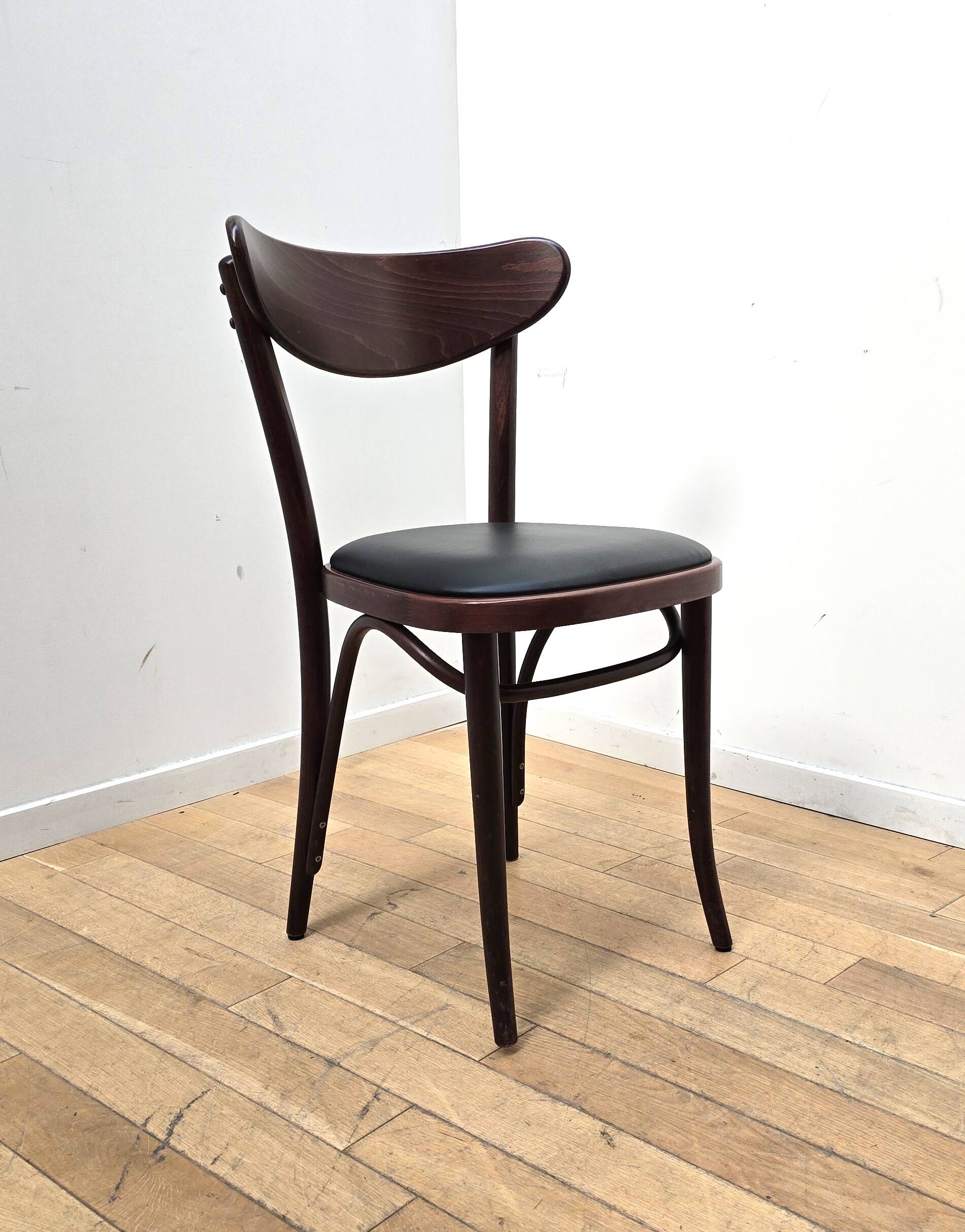 Set of 4 Banana bistro chairs, TON