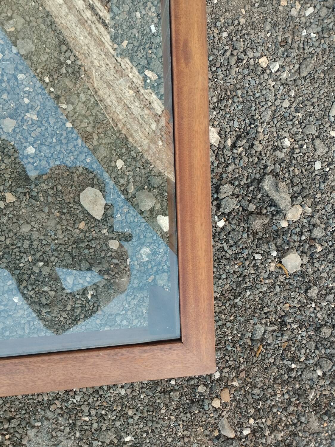 Vintage Scandinavian-style wooden coffee table.