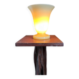 Art Deco lamp in yellow Opaline