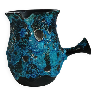 Pichet Email Fat Lava Ecume de Mer - Atelier Cyclope Vallauris - Pièce Uniq