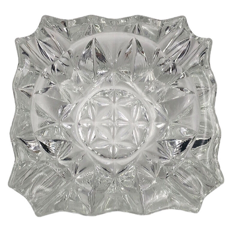 Vintage ashtray in chiseled glass