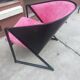 Fauteuil en acier et coque bois post formée vers 1980