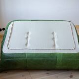 Ensemble de salon Togo en cuir vert, signé Michel Ducaroy pour Ligne Roset, 1979, ensemble de 5 pièces