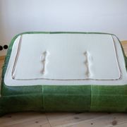 Green leather Togo living room set by Michel Ducaroy for Ligne Roset, 1979, set of 5