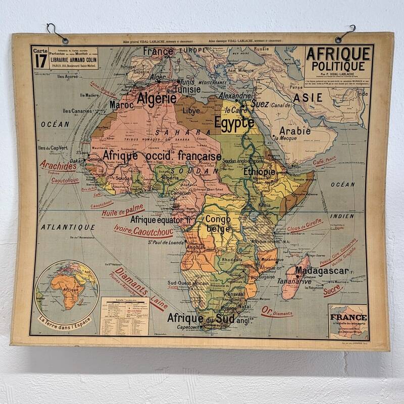 Videl lablache school map - n°17 political africa