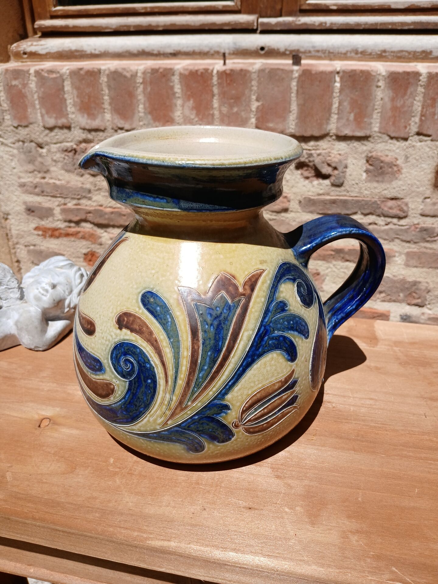Large jug in handmade pottery