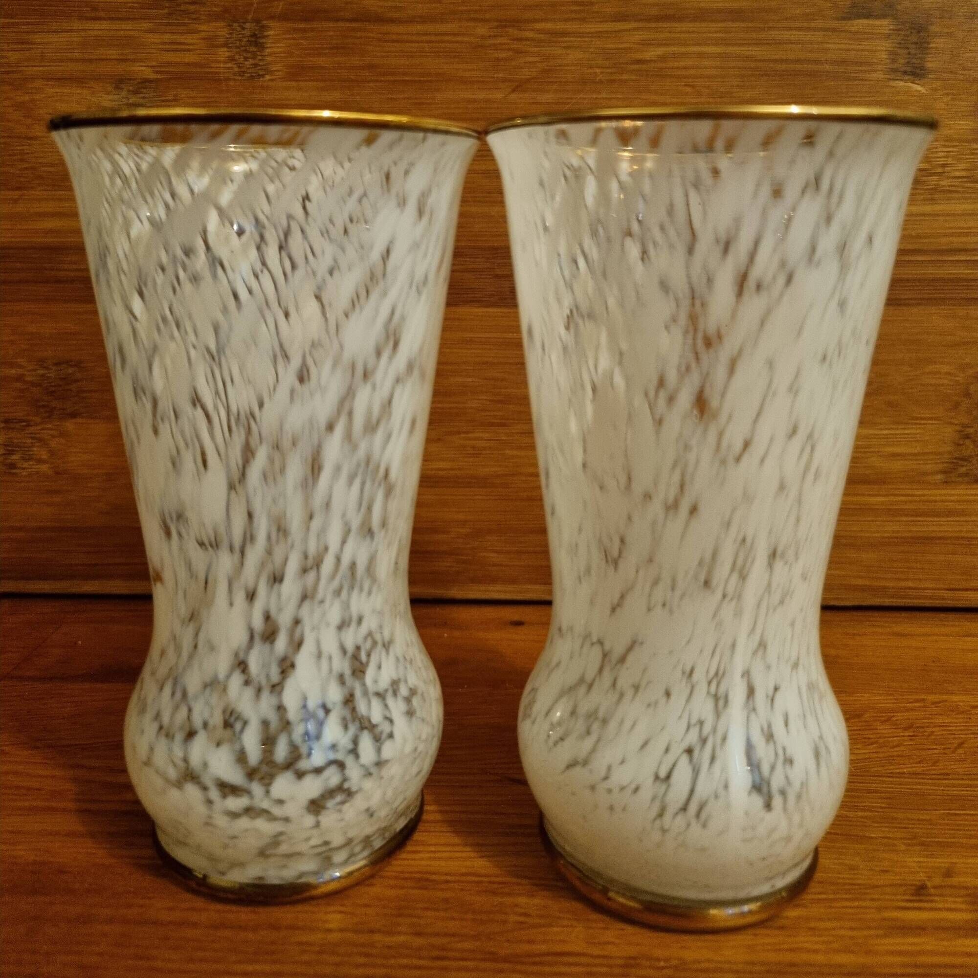 Pair of glass vases from Clichy, late 19th/early 20th century