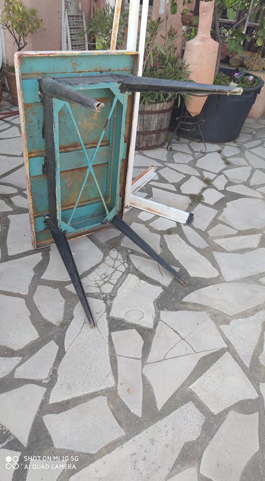 Tolix rectangular steel table