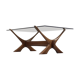 Mid-century scandinavian walnut condor coffee table by fredrik schriever-abeln for örebro glass, 196