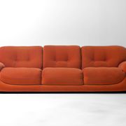 Vintage 'Sapporo' 3-seater sofa in suede by Mobil Girgi, 1970s