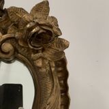 Louis XV mirror in carved gilded wood, late 18th century