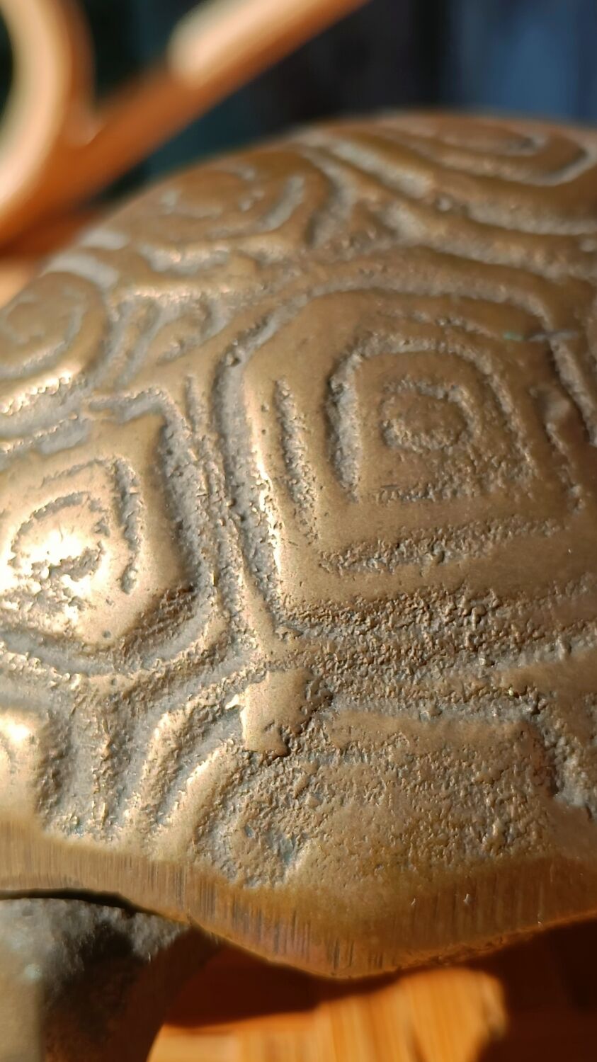 Ancient bronze tortoise ashtray