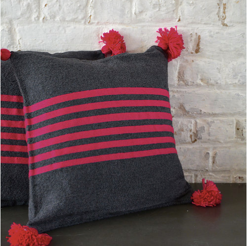 Grey and pink cushion