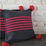 Grey and pink cushion