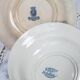 Lot 6 assiettes creuses dépareillées Terre de fer