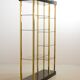 Black Belgo Chrom Hollywood Regency 20 Carat Gold Plated Shelving Unit 70s