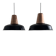 Pair of antique enamelled "mazda" suspensions 35 cm industrial