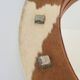 Vintage 1970s cowhide horseshoe mirror