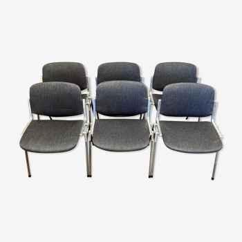 Set of six chairs Giancarlo Piretti for Castelli.