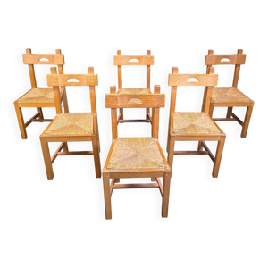Chaises brutalistes vintage