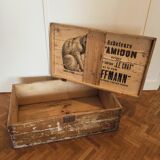 English wooden trunk