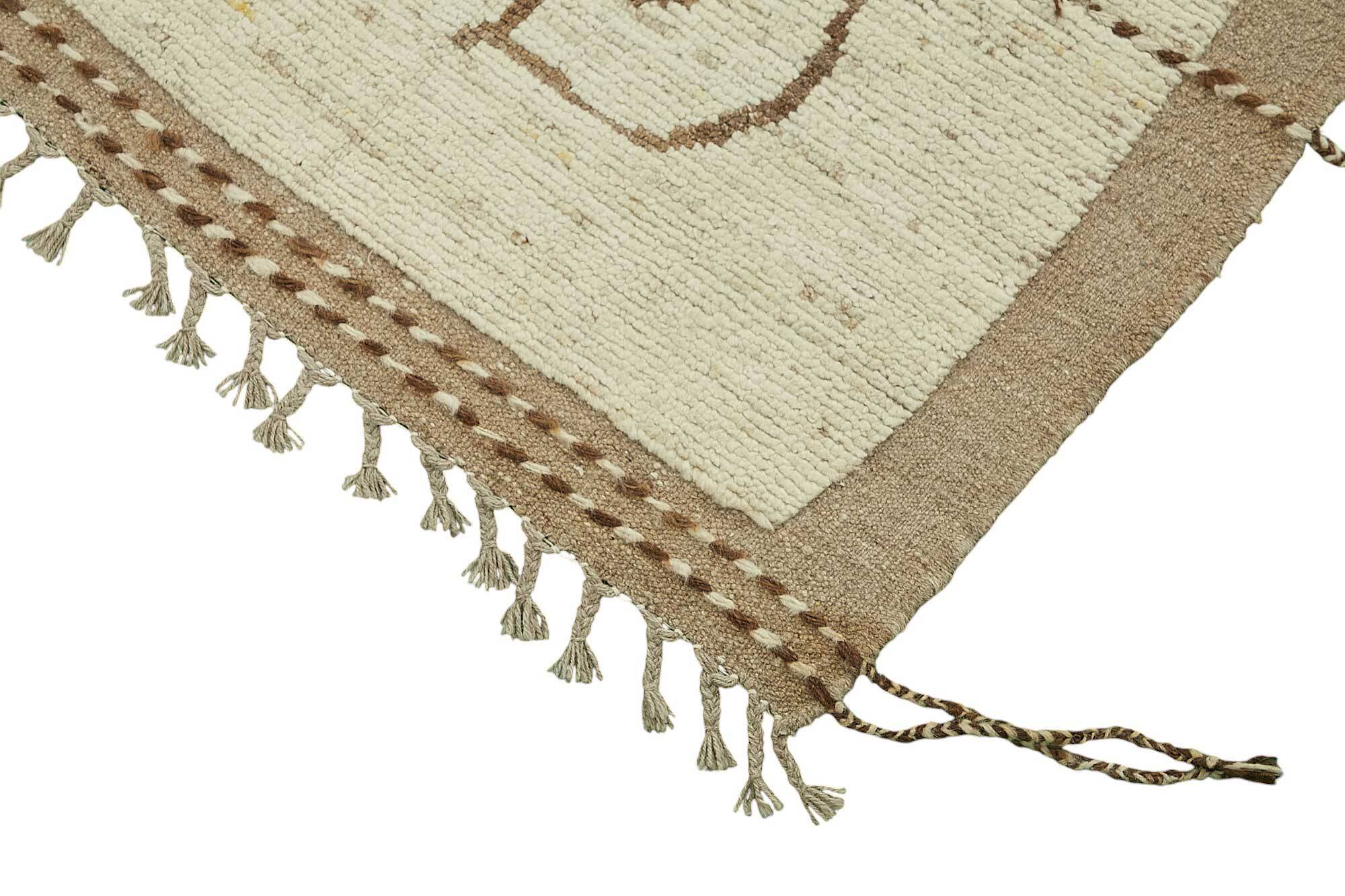 Handmade Turkish One of a Kind 257 cm x 298 cm Beige Wool Carpet