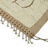 Handmade Turkish One of a Kind 257 cm x 298 cm Beige Wool Carpet