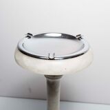 1930 white marble and chrome ashtray