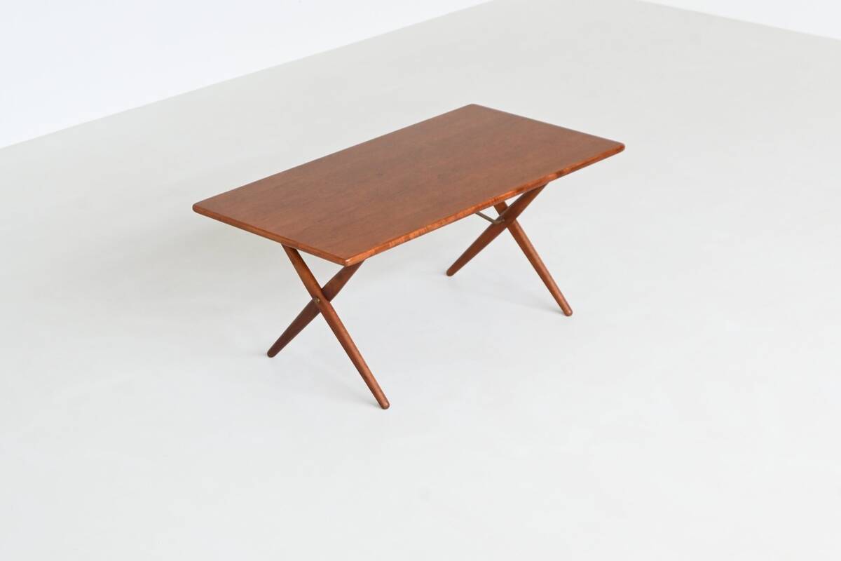 Hans Wegner's AT 303 cross-legged dining table, Andreas Tuck, Denmark, 1950