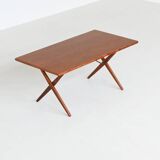 Hans Wegner's AT 303 cross-legged dining table, Andreas Tuck, Denmark, 1950
