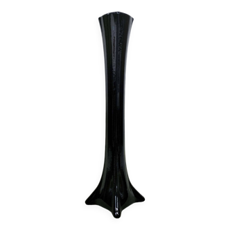 Vase soliflore en verre noir