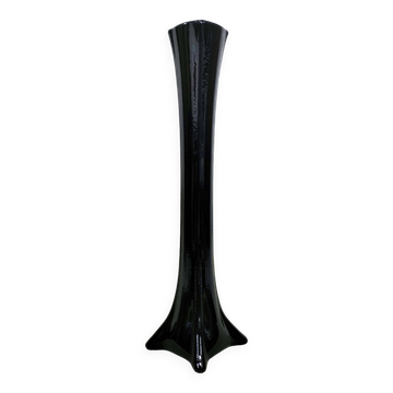 Vase soliflore en verre noir