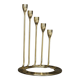 Ensemble de candélabres en laiton massif Spiral de design danois. Années 1960.