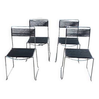 Lot de 4 chaises spaghetti de Giandomenico Belotti pour Alias 1979