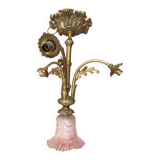 Antique bronze ceiling light in Louis XV style, height 50 cm.