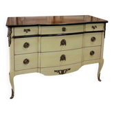 Commode de style transition peinte circa 1980