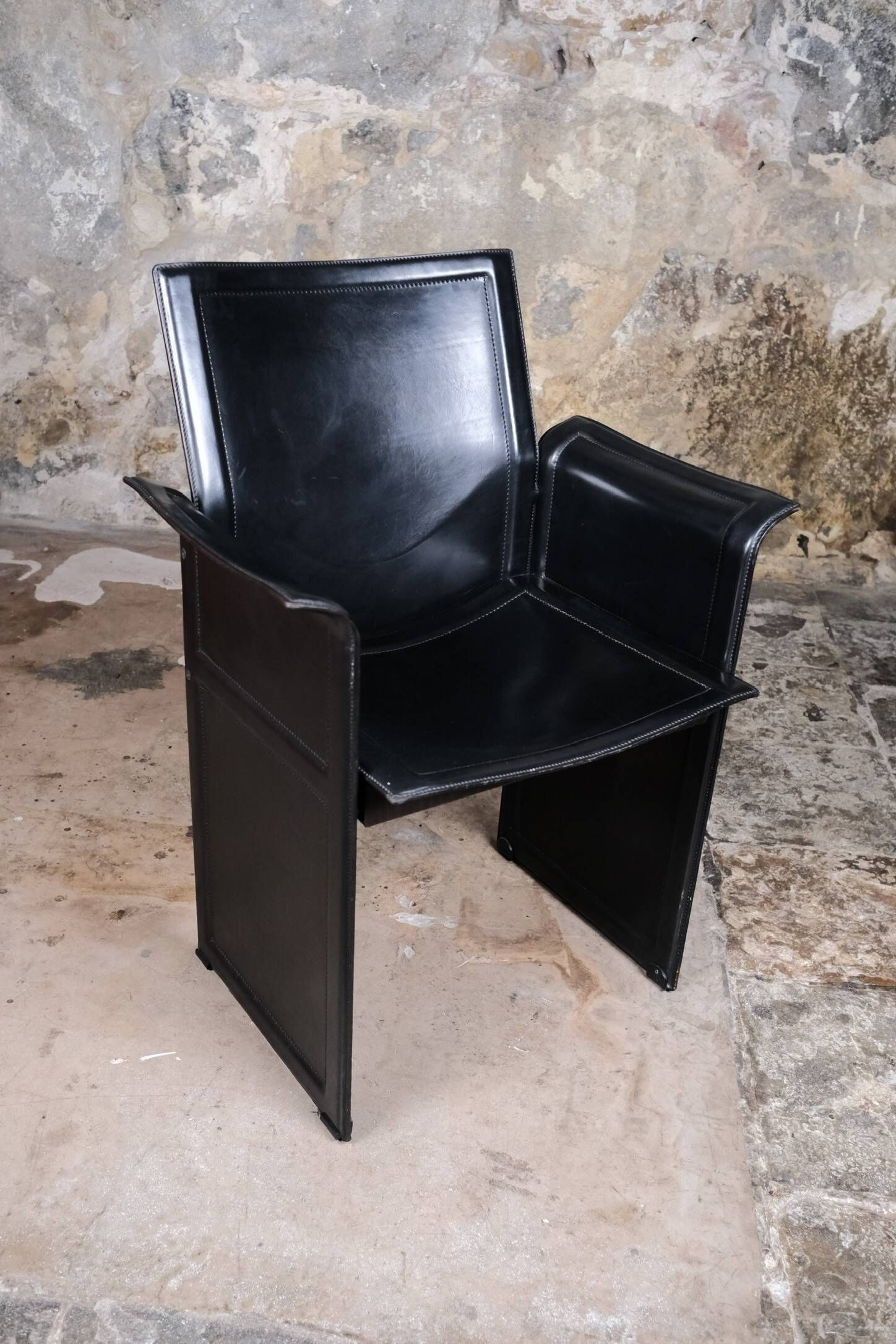 Series of 4 Korium chairs, Tito Agnoli for Matteo Grassi, 1980s